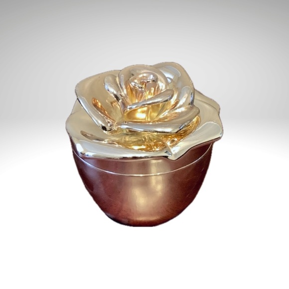 Rose And Heart Shape Metal Jewelry Boxes Felt Lined Trinket or Vanity Set - Picture 5 of 10